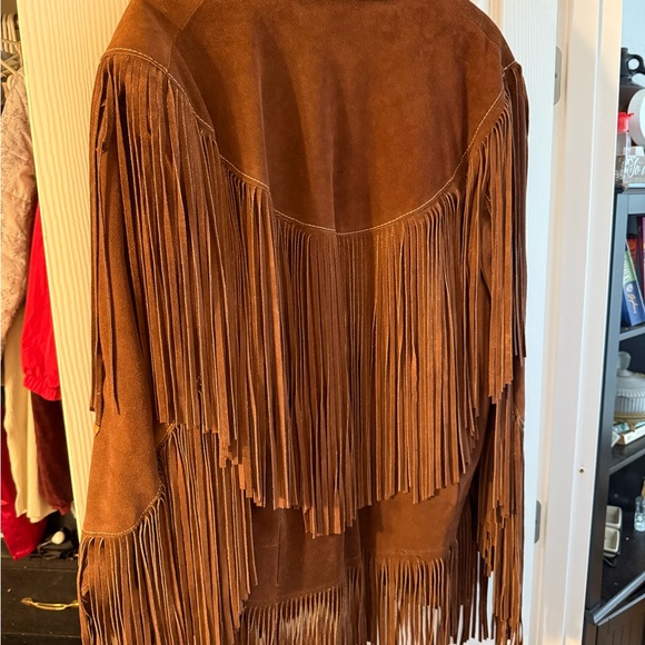Women's Tan Suede Fringe Jacket - Picture 1 of 4
